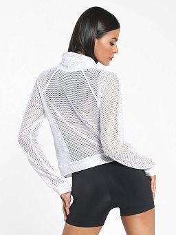 Pump Open Mesh Pullover - White